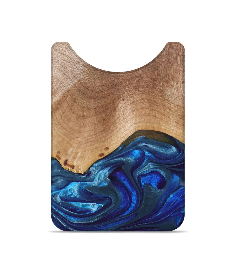 Live Edge Wood+Resin Wallet - Alison (Blue, 675276)