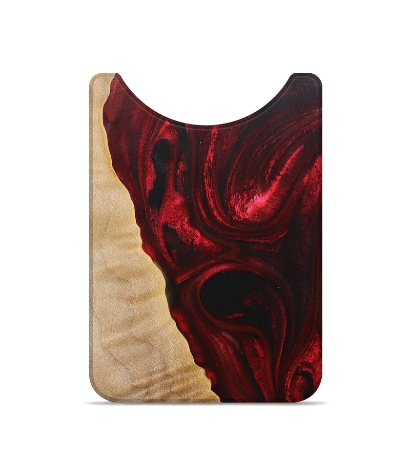 Live Edge Wood+Resin Wallet - Jamie (Red, 675278)