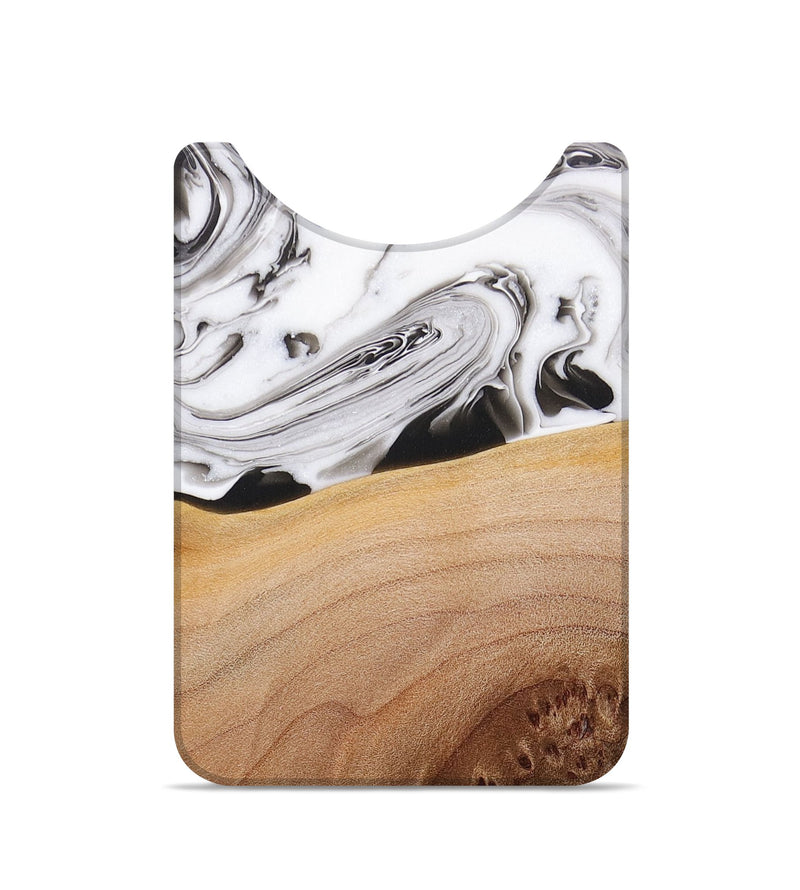 Live Edge Wood+Resin Wallet - Ophelia (Black & White, 675279)