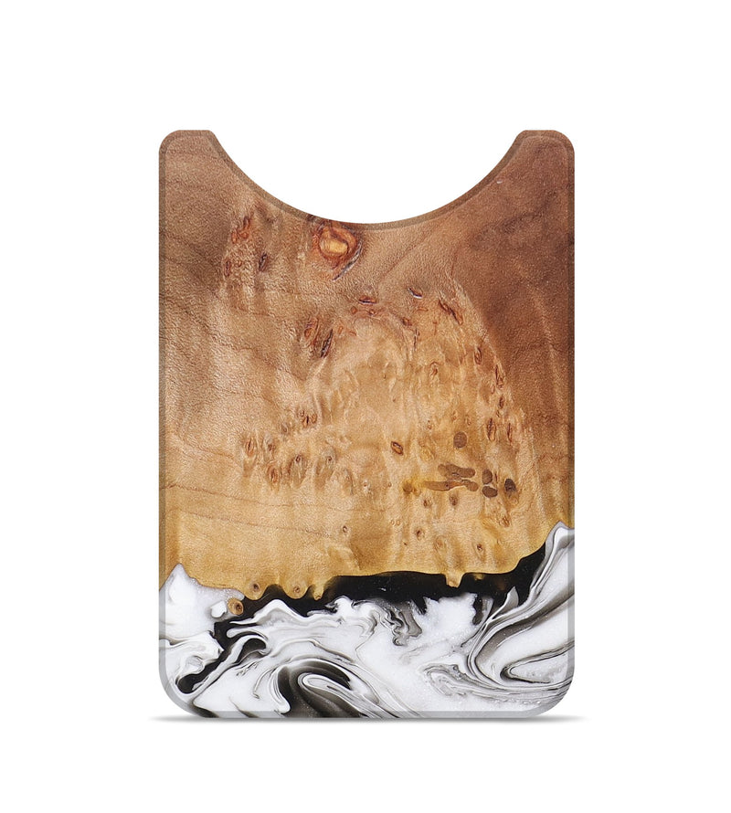 Live Edge Wood+Resin Wallet - Lilith (Black & White, 675280)