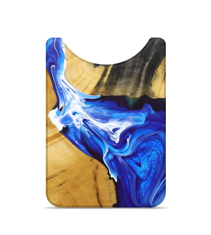 Live Edge Wood+Resin Wallet - Lacey (Blue, 675282)