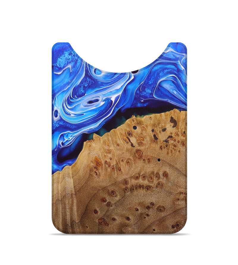 Live Edge Wood+Resin Wallet - Tia (Blue, 675285)