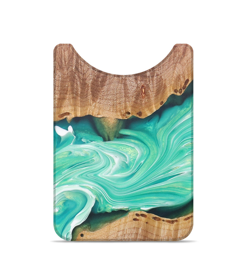Live Edge Wood+Resin Wallet - Tate (Green, 675295)