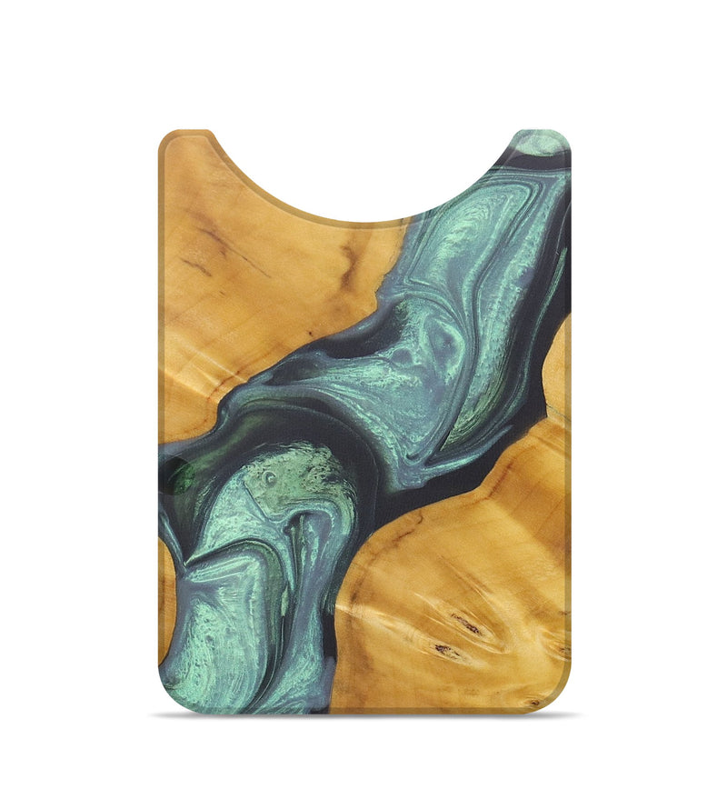 Live Edge Wood+Resin Wallet - Jazlyn (Green, 675296)