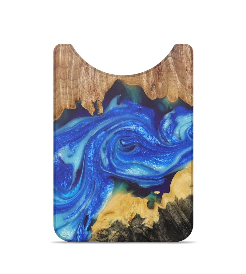 Live Edge Wood+Resin Wallet - Simon (Blue, 675299)