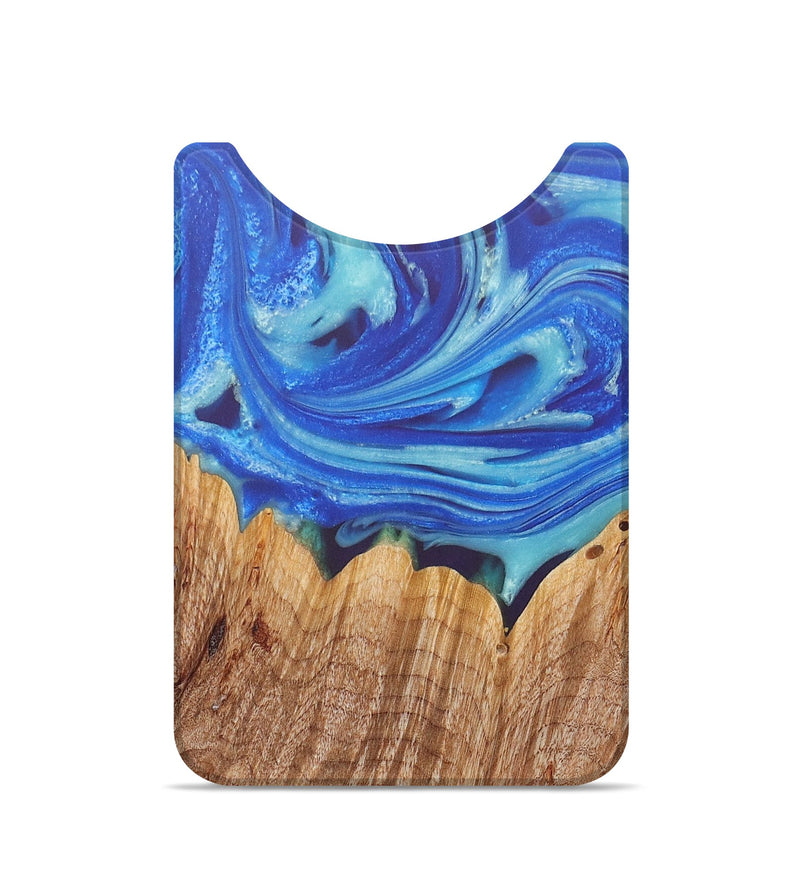 Live Edge Wood+Resin Wallet - Sandra (Blue, 675300)