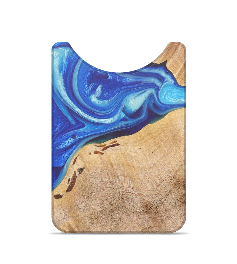 Live Edge Wood+Resin Wallet - Jeff (Blue, 675301)