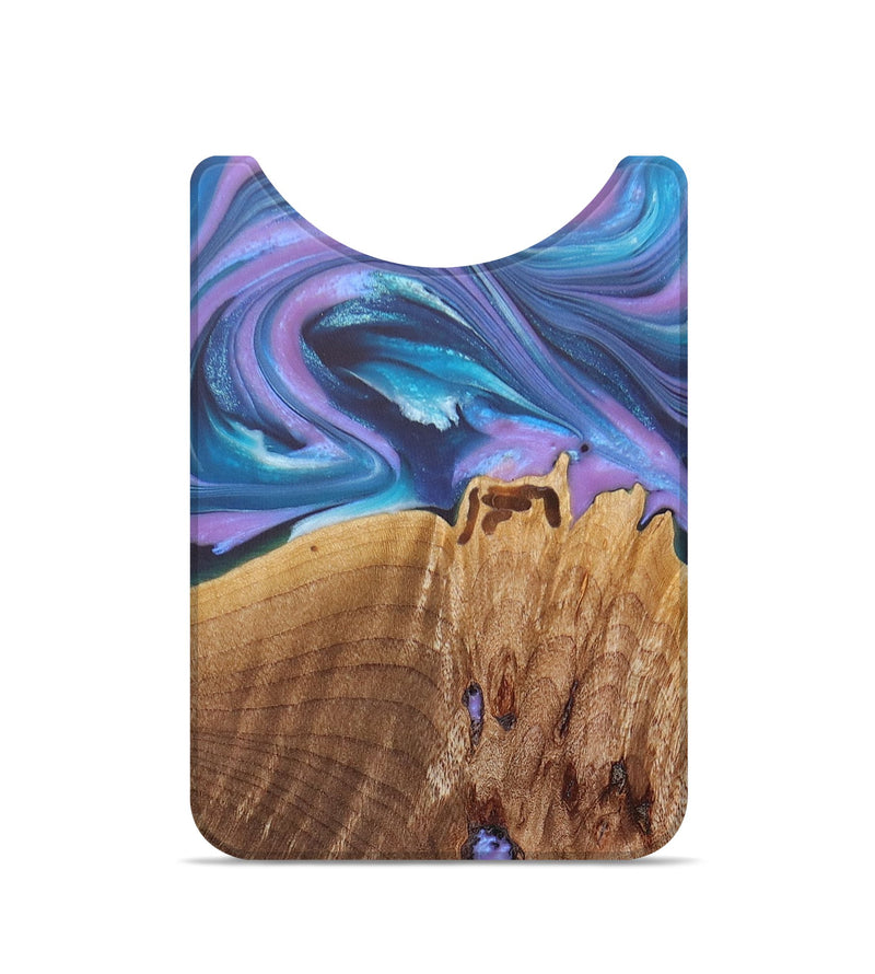 Live Edge Wood+Resin Wallet - Joe (Purple, 675304)