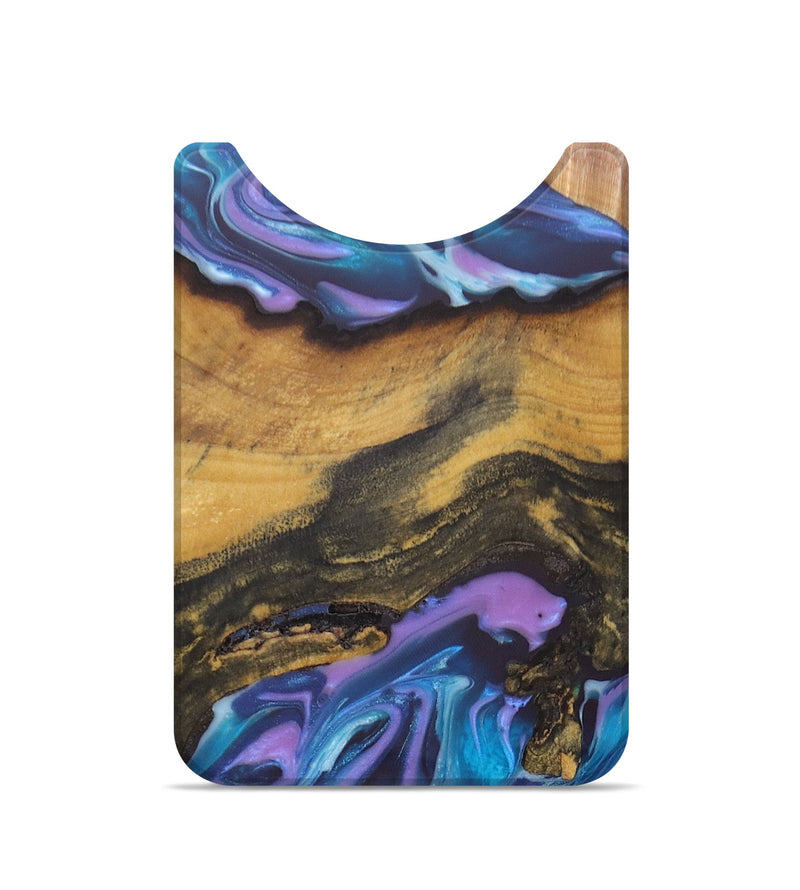 Live Edge Wood+Resin Wallet - Aimee (Purple, 675305)