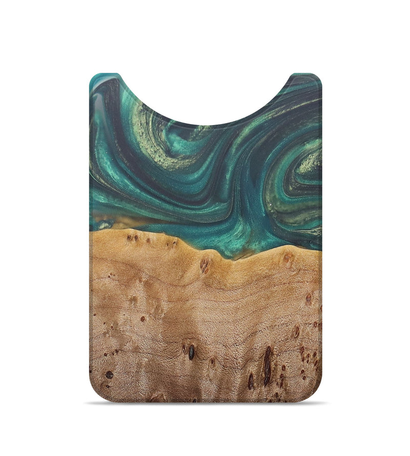 Live Edge Wood+Resin Wallet - Claudia (Green, 675308)