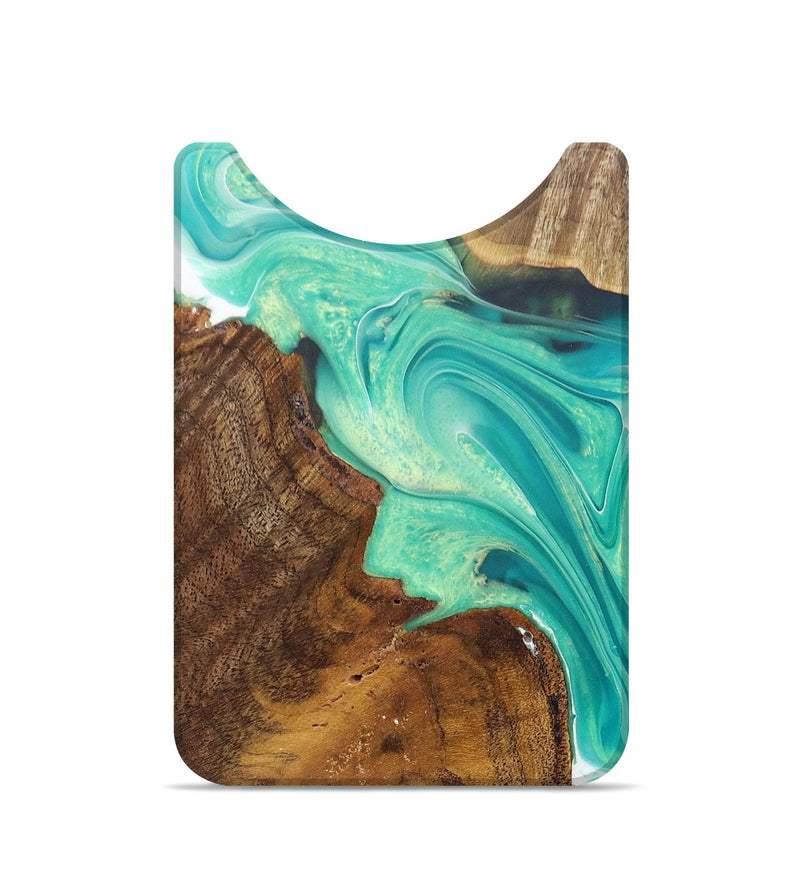 Live Edge Wood+Resin Wallet - Kenzie (Green, 675312)