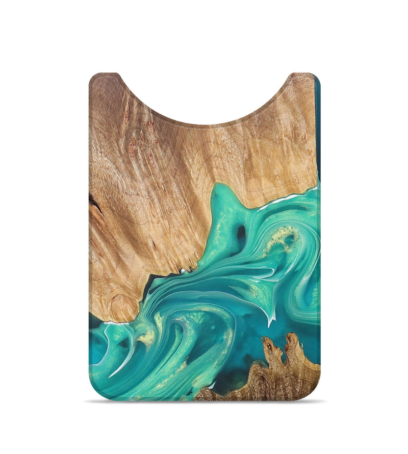 Live Edge Wood+Resin Wallet - Tom (Green, 675313)