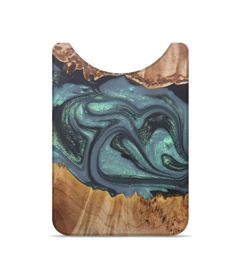 Live Edge Wood+Resin Wallet - Paola (Green, 675315)