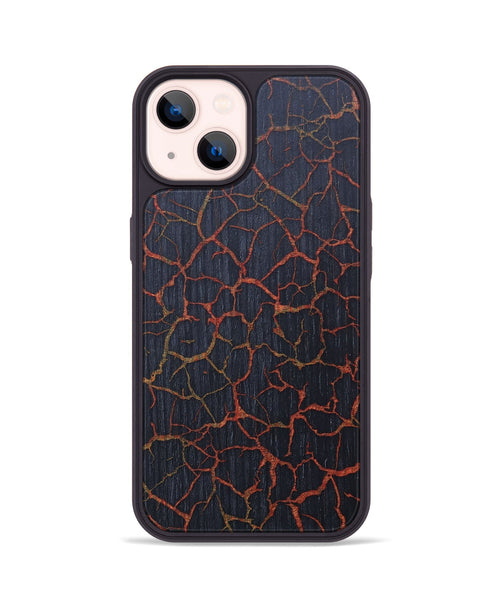 iPhone 14 Wood+Resin Phone Case - Sade (Lava, 675454)