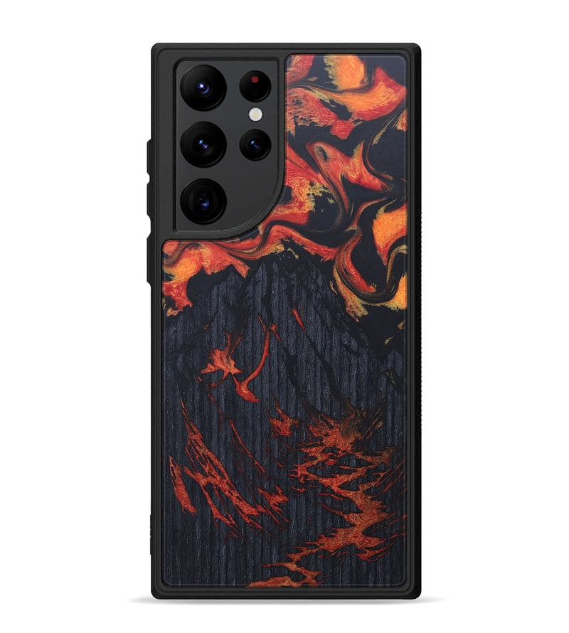 Galaxy S22 Ultra Wood+Resin Phone Case - Krystle (Lava, 675460)