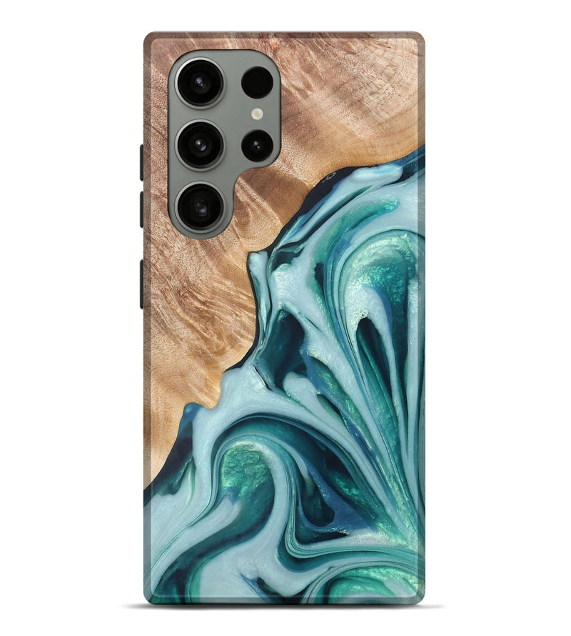 Galaxy S23 Ultra Wood+Resin Live Edge Phone Case - Journee (Green, 675639)