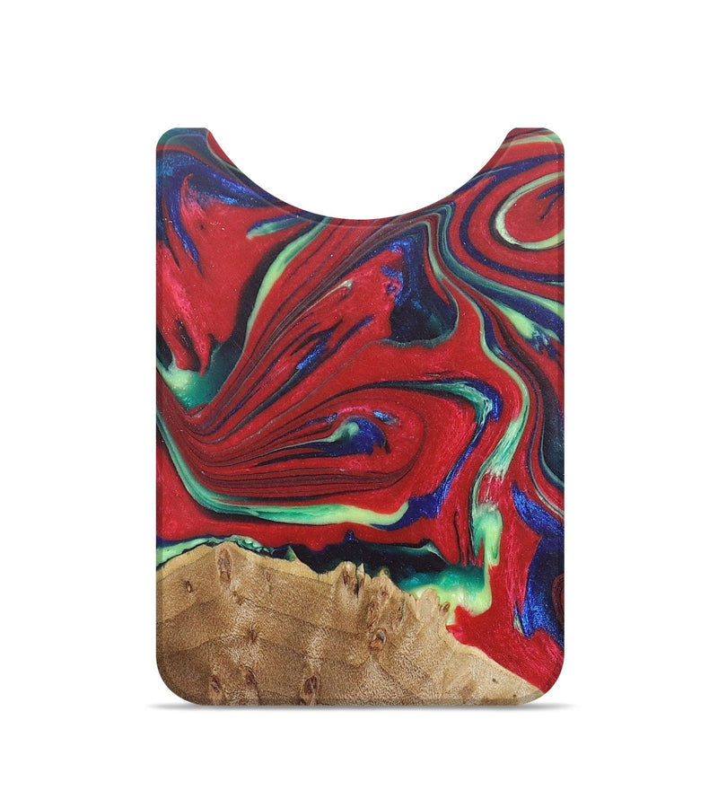 Live Edge Wood+Resin Wallet - Averie (Red, 675653)