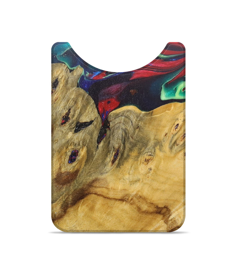 Live Edge Wood+Resin Wallet - Jeannine (Red, 675654)