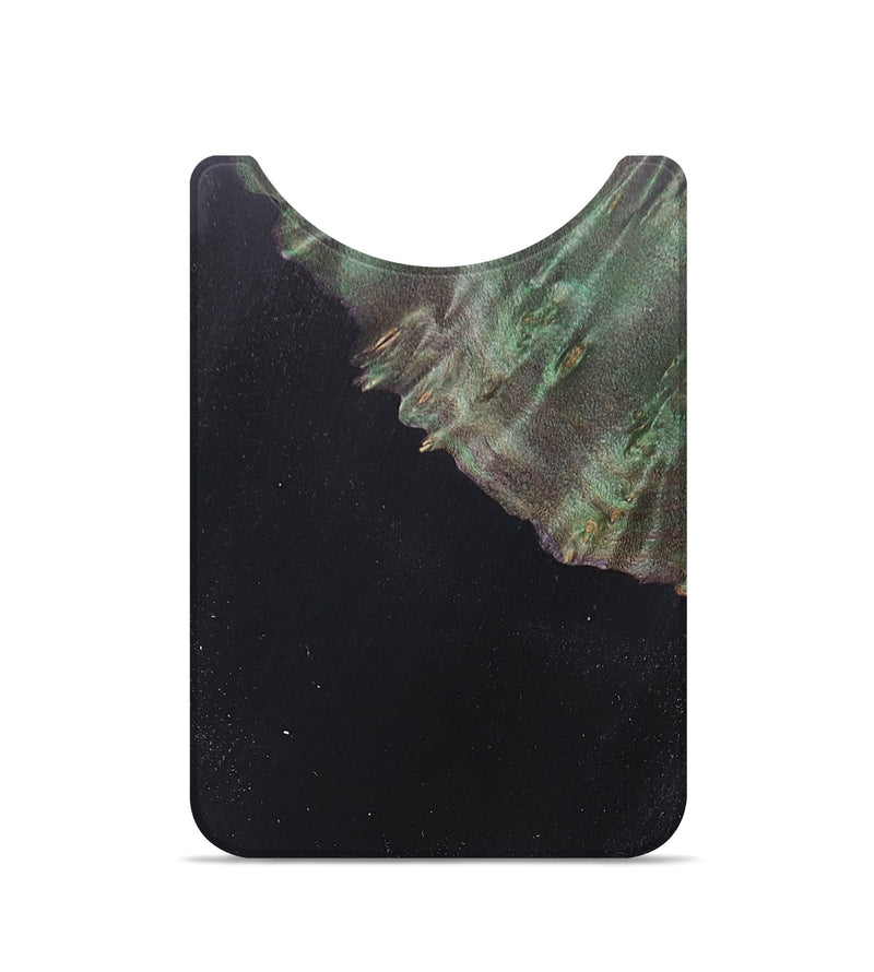 Live Edge Wood+Resin Wallet - Cheri (Pure Black, 675657)