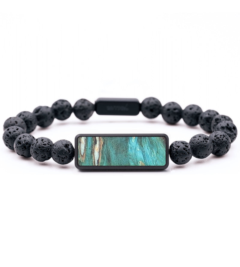 Lava Bead Wood+Resin Bracelet - Katina (Wood Burl, 675672)