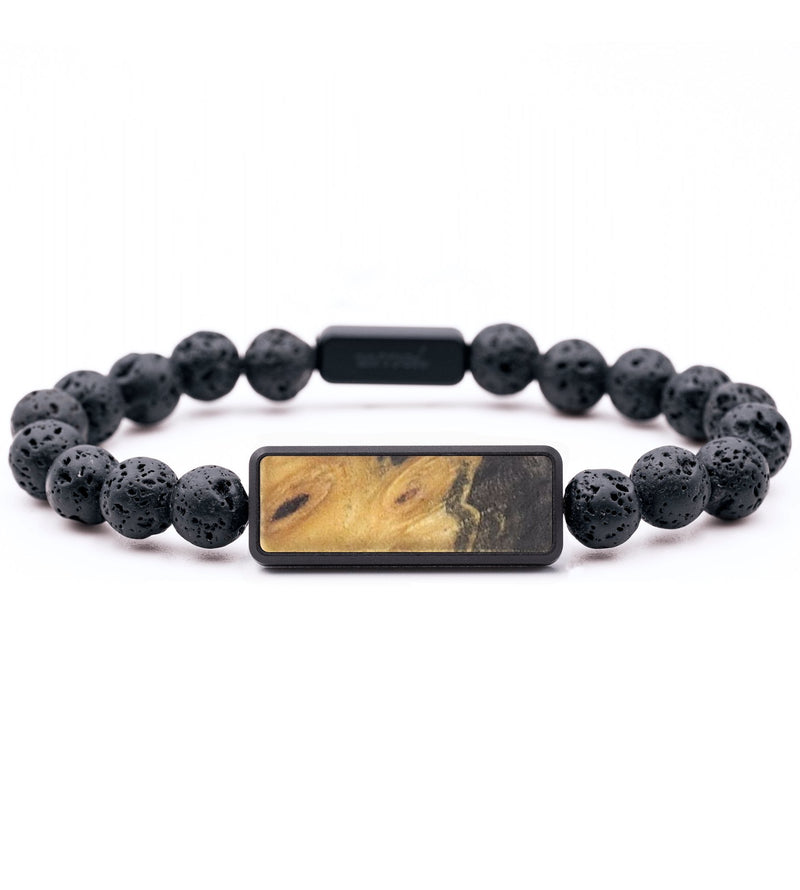 Lava Bead Wood+Resin Bracelet - Barbara (Wood Burl, 675684)