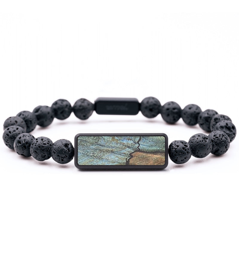 Lava Bead Wood+Resin Bracelet - Paisley (Wood Burl, 675688)