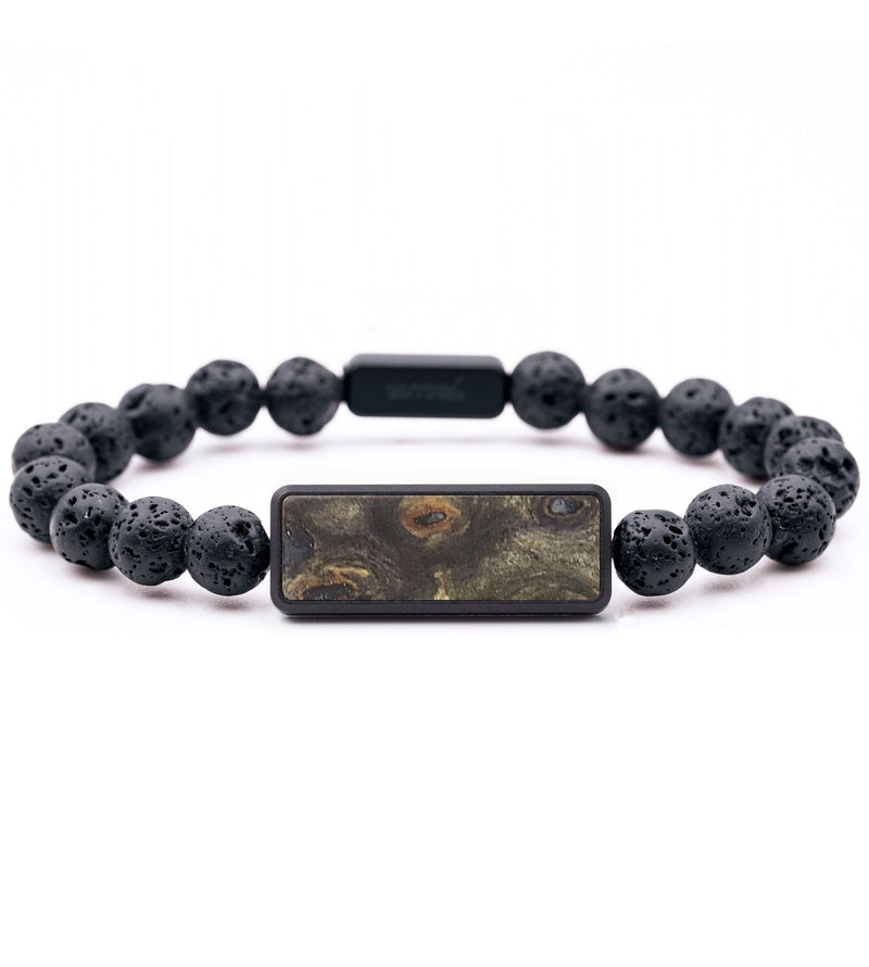 Lava Bead Wood+Resin Bracelet - Marley (Wood Burl, 675689)