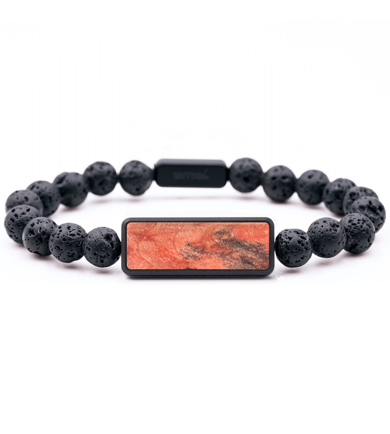 Lava Bead Wood+Resin Bracelet - Shannon (Wood Burl, 675693)