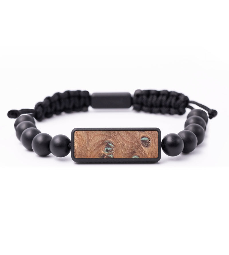 Onyx Bead  Bracelet - India (Wood Burl, 675728)