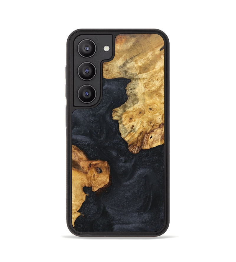Galaxy S23 Wood+Resin Phone Case - Adalyn (Pure Black, 675762)