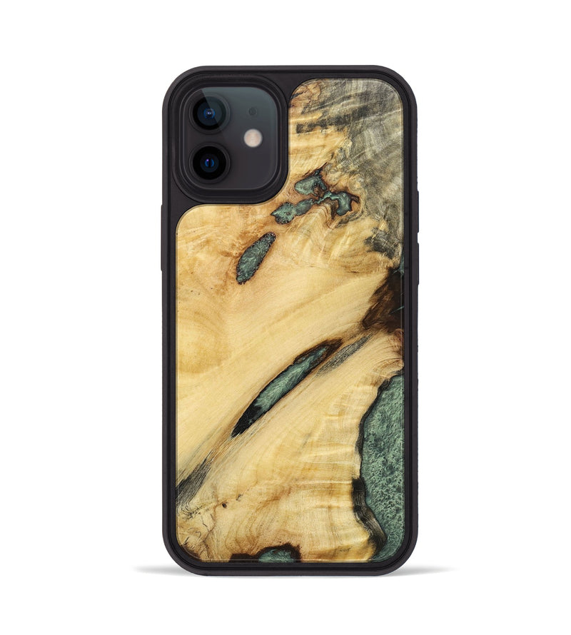 iPhone 12 Wood+Resin Phone Case - Marquis (Wood Burl, 675832)