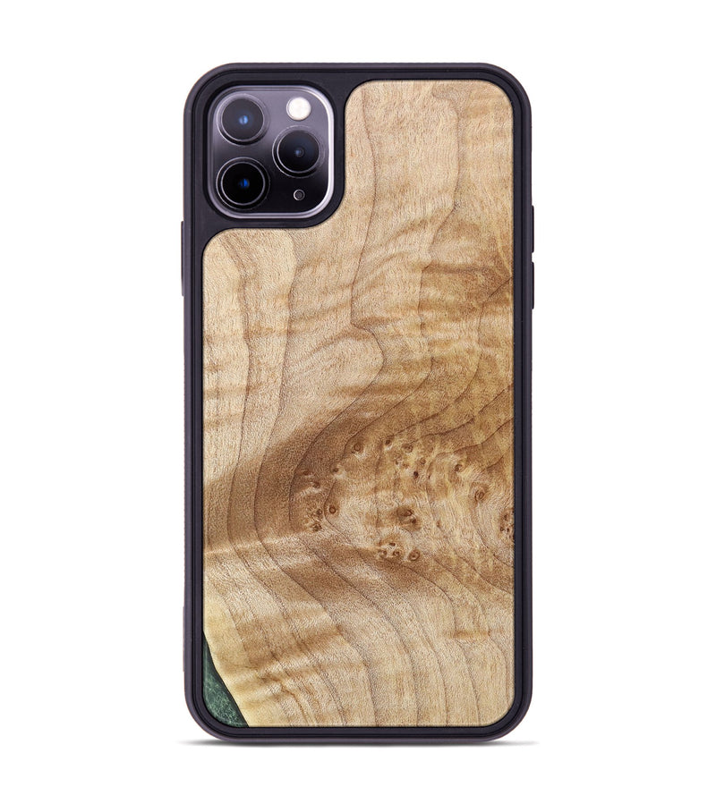 iPhone 11 Pro Max Wood+Resin Phone Case - Patty (Wood Burl, 675845)