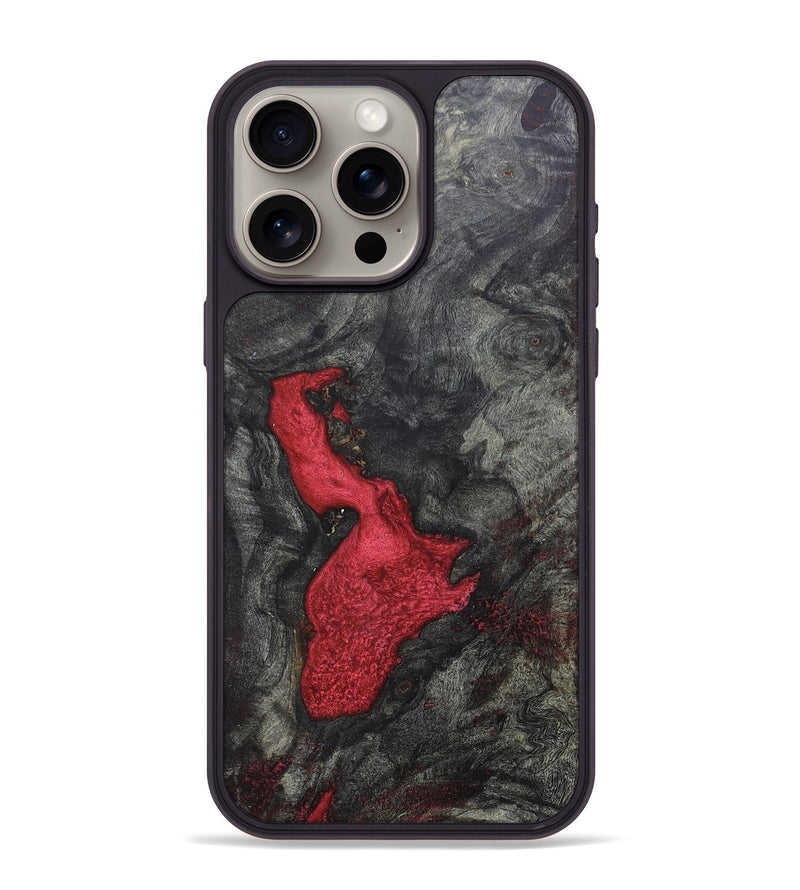 iPhone 15 Pro Max Wood+Resin Phone Case - Christi (Wood Burl, 675880)
