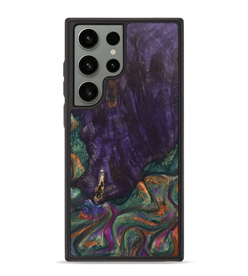 Galaxy S23 Ultra Wood+Resin Phone Case - Skyler (Green, 675949)