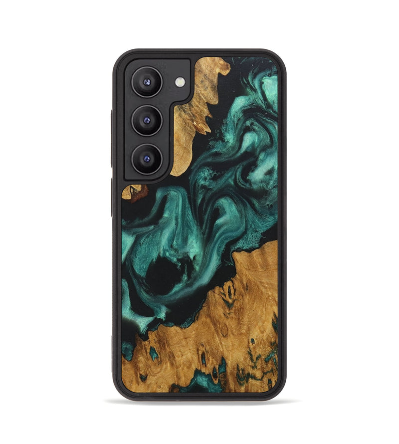 Galaxy S23 Wood+Resin Phone Case - Alfred (Green, 675983)