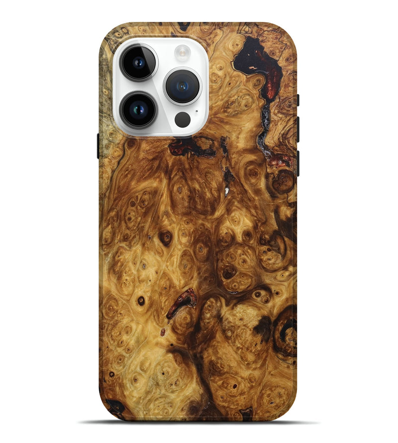 iPhone 15 Pro Max Wood+Resin Live Edge Phone Case - Nicolas (Wood Burl, 676034)