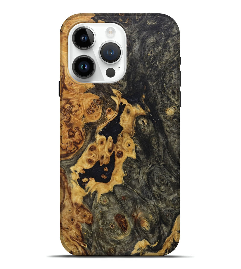 iPhone 15 Pro Max Wood+Resin Live Edge Phone Case - Leonel (Wood Burl, 676050)