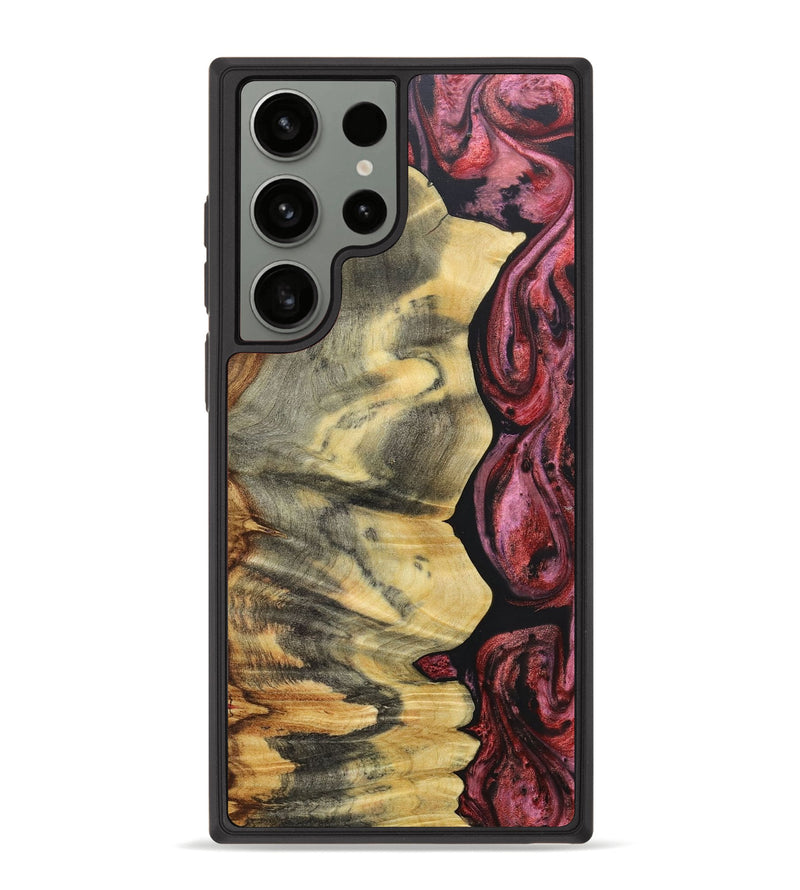 Galaxy S23 Ultra Wood+Resin Phone Case - Cruz (Red, 676073)