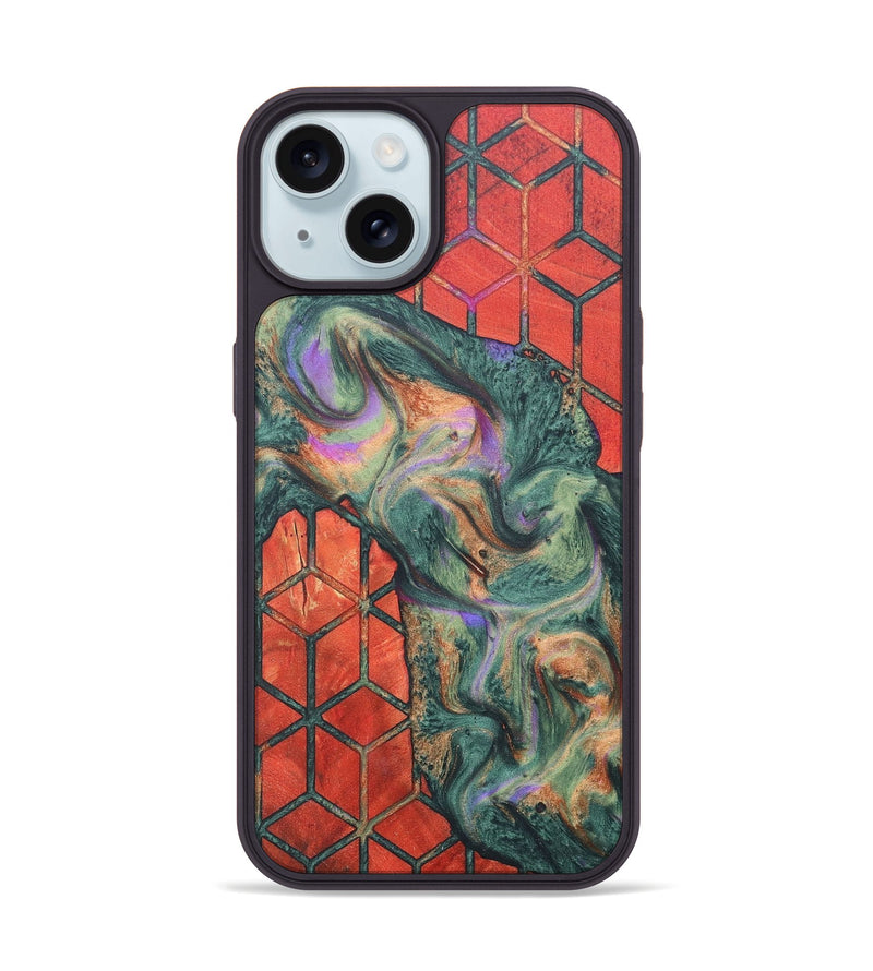 iPhone 15 Wood+Resin Phone Case - Drake (Pattern, 676100)
