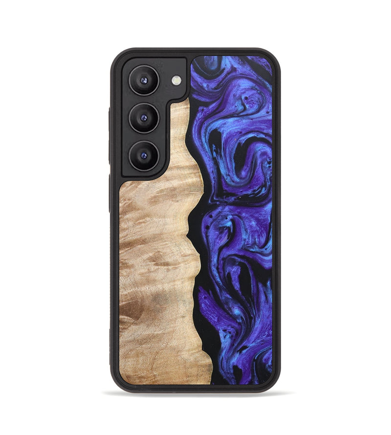 Galaxy S23 Wood+Resin Phone Case - Noelle (Purple, 676163)