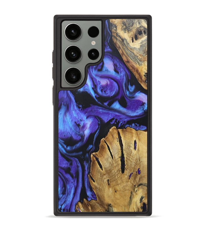 Galaxy S23 Ultra Wood+Resin Phone Case - Randi (Purple, 676165)