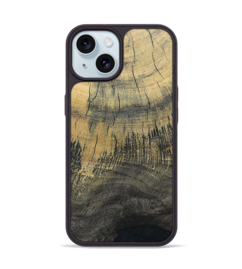 iPhone 15 Wood+Resin Phone Case - Alisa (Wood Burl, 676172)