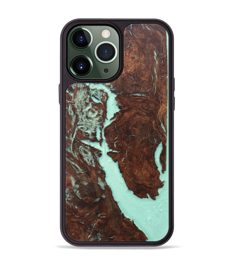 iPhone 13 Pro Max Wood+Resin Phone Case - Rafael (Wood Burl, 676174)