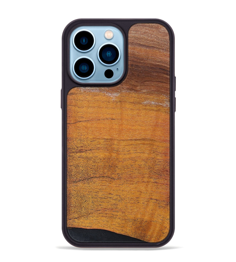 iPhone 14 Pro Max Wood+Resin Phone Case - Wallace (Wood Burl, 676175)