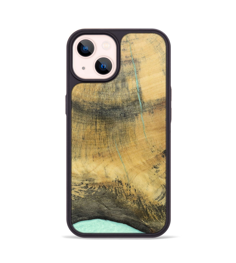 iPhone 14 Wood+Resin Phone Case - Esther (Wood Burl, 676181)