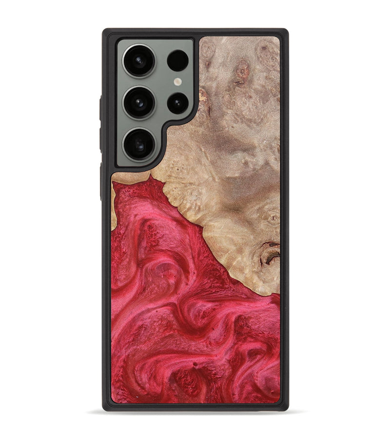Galaxy S23 Ultra Wood+Resin Phone Case - Roxanne (Red, 676240)