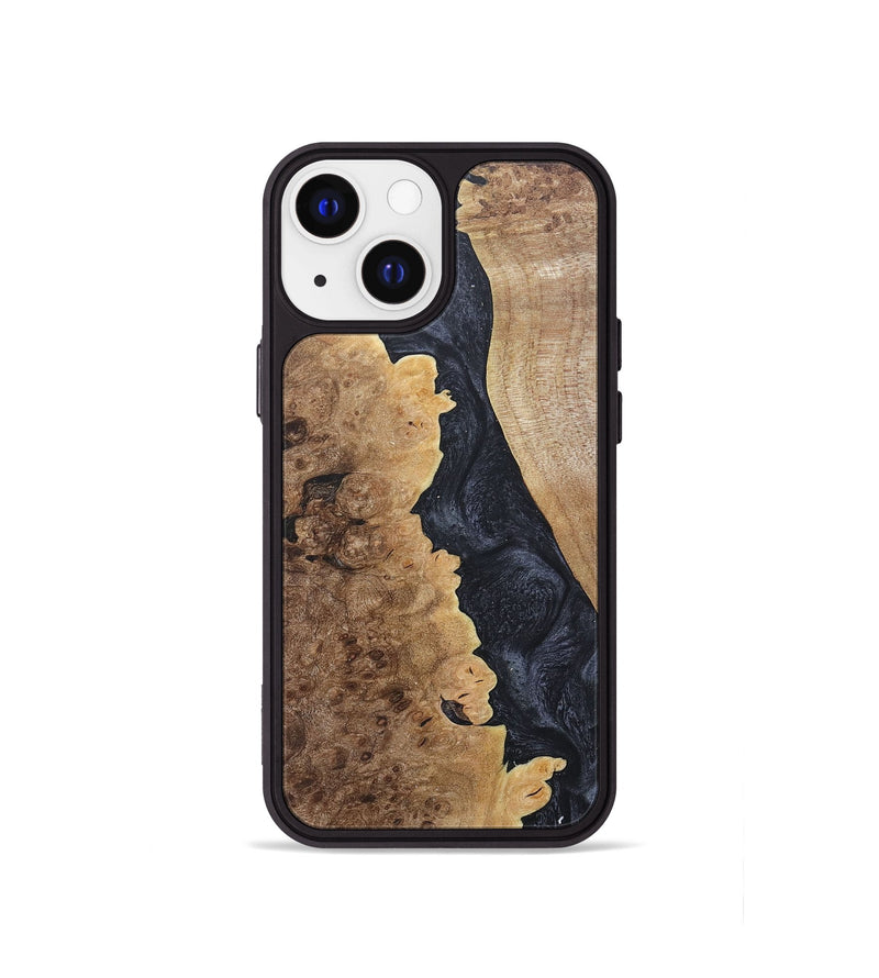 iPhone 13 mini Wood+Resin Phone Case - Harold (Pure Black, 676294)