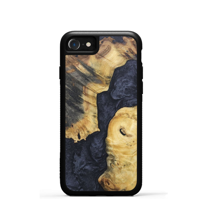 iPhone SE Wood+Resin Phone Case - Audra (Pure Black, 676305)