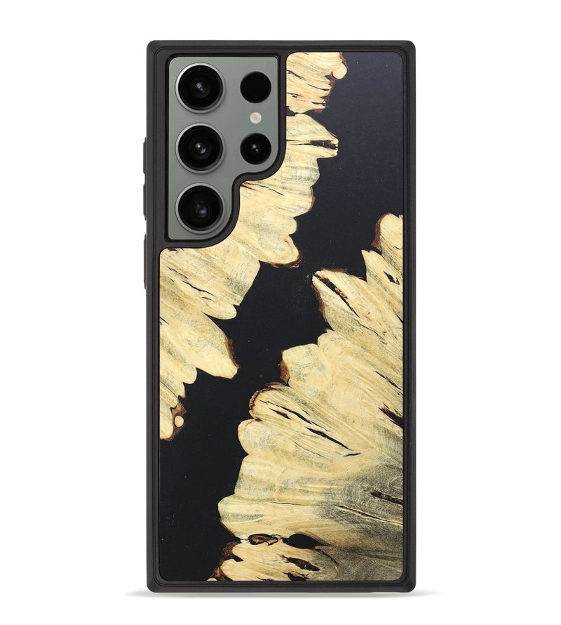 Galaxy S23 Ultra Wood+Resin Phone Case - Elmer (Pure Black, 676311)