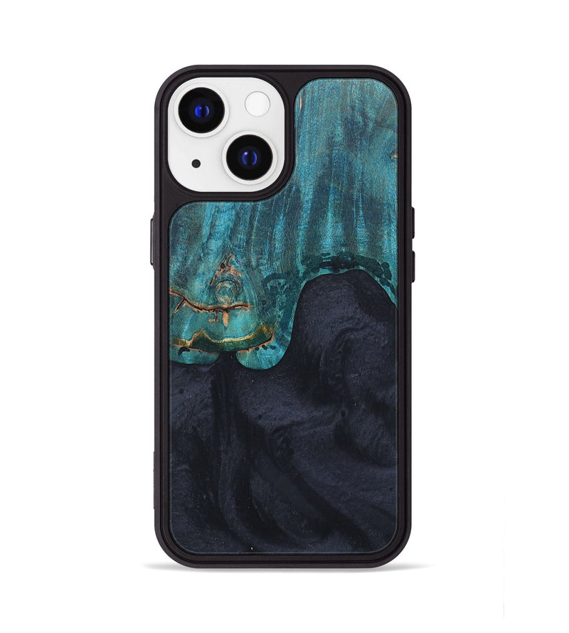 iPhone 13 Wood+Resin Phone Case - Ellis (Pure Black, 676312)